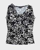 Vintage Y2k 00s INC Cowl Neck Patter Top - M