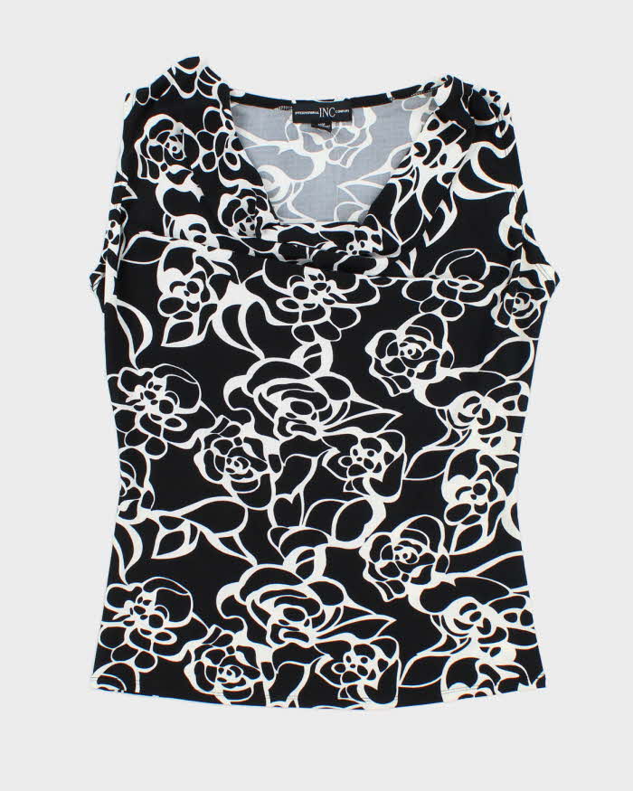 Vintage Y2k 00s INC Cowl Neck Patter Top - M