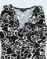 Vintage Y2k 00s INC Cowl Neck Patter Top - M