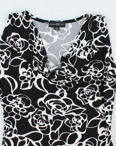 Vintage Y2k 00s INC Cowl Neck Patter Top - M