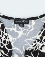 Vintage Y2k 00s INC Cowl Neck Patter Top - M