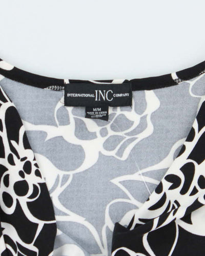 Vintage Y2k 00s INC Cowl Neck Patter Top - M