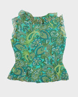 Vintage Y2k 00s Worthington Paisley Pattern Blouse - L