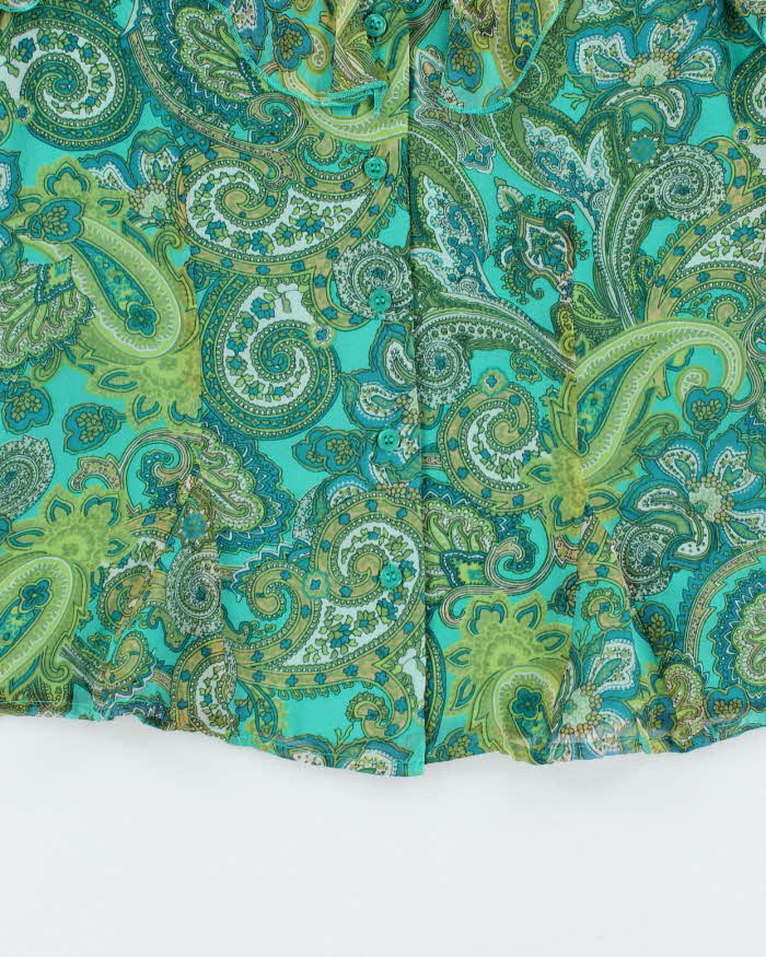 Vintage Y2k 00s Worthington Paisley Pattern Blouse - L