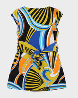 Vintage Y2k 00s Poet Swirl Pattern Top - S
