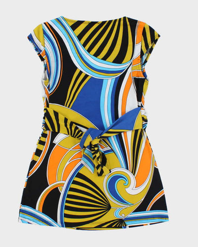 Vintage Y2k 00s Poet Swirl Pattern Top - S
