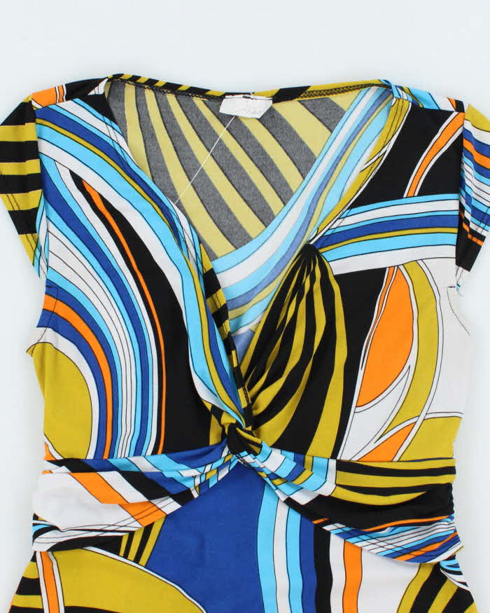 Vintage Y2k 00s Poet Swirl Pattern Top - S