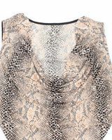 Vintage Y2k 00s Cowl Neck Animal Print Top - M