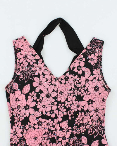 Vintage Y2k 00s Mariposa Floral Sequin Halter Cami Top - S