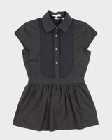 Vintage Y2k 00s Burberry Quarter-Button Blouse - S