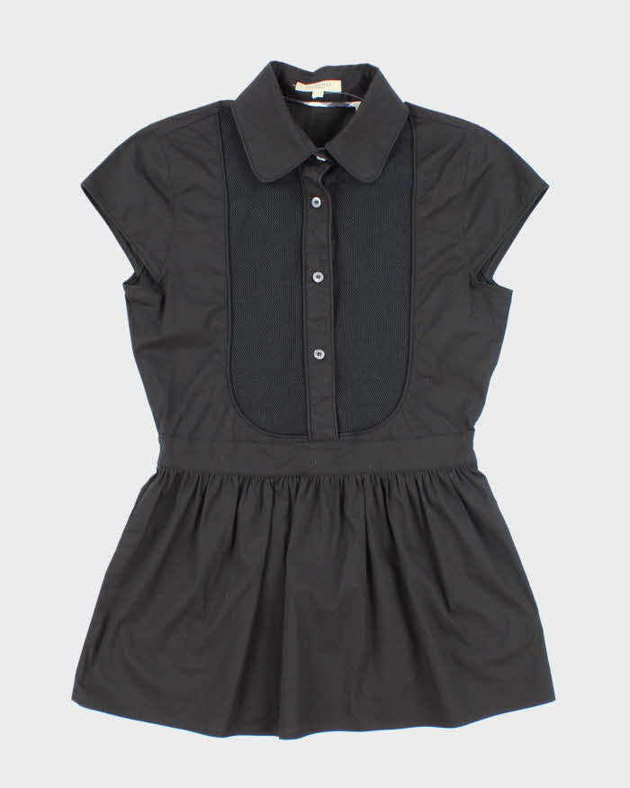 Vintage Y2k 00s Burberry Quarter-Button Blouse - S