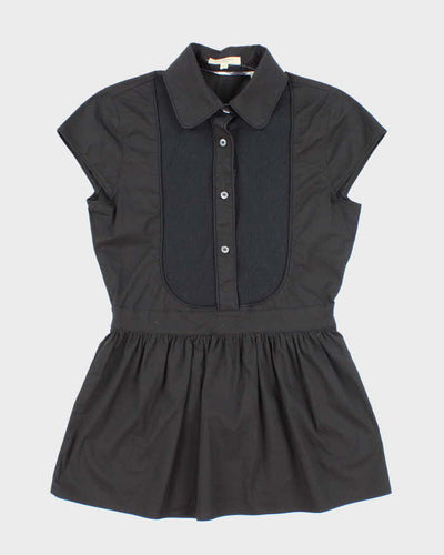 Vintage Y2k 00s Burberry Quarter-Button Blouse - S