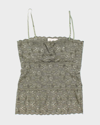 Vintage Y2k 00s Costa Blanca Lace Cami Top - S