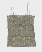Vintage Y2k 00s Costa Blanca Lace Cami Top - S