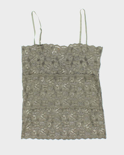 Vintage Y2k 00s Costa Blanca Lace Cami Top - S