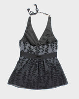 Vintage Y2k 00s Express Halter-Neck Top - S