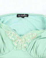 Vintage Y2k 00s Le Chateau Butterfly Asymmetric Cami Top - S
