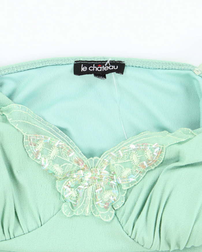 Vintage Y2k 00s Le Chateau Butterfly Asymmetric Cami Top - S