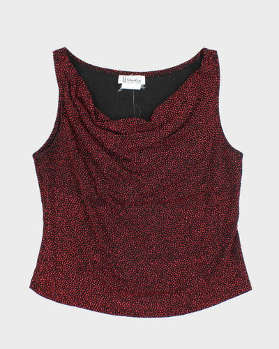 Vintage Y2k 00s M Studio Sparkly Cowl Neck Top - M