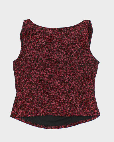 Vintage Y2k 00s M Studio Sparkly Cowl Neck Top - M