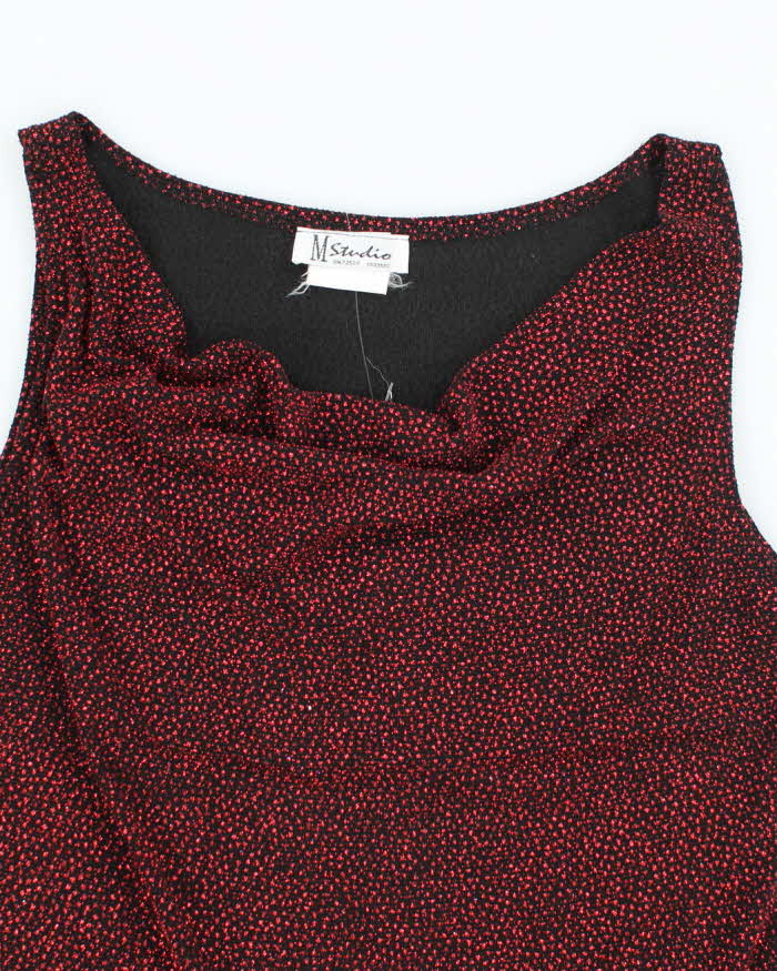 Vintage Y2k 00s M Studio Sparkly Cowl Neck Top - M