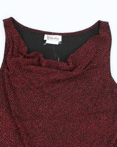 Vintage Y2k 00s M Studio Sparkly Cowl Neck Top - M