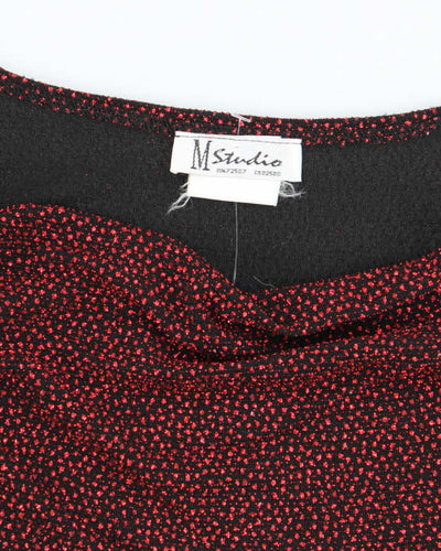 Vintage Y2k 00s M Studio Sparkly Cowl Neck Top - M