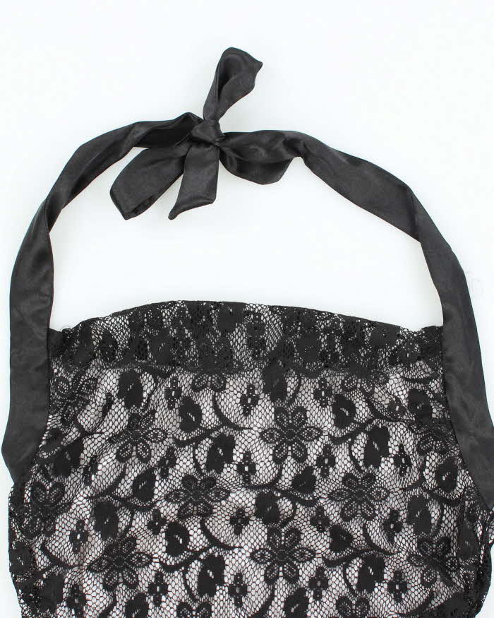 Vintage Y2k 00s Charlotte Russe Lace Halter-Neck Top - S