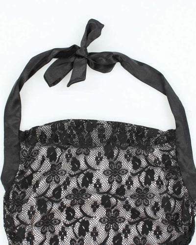 Vintage Y2k 00s Charlotte Russe Lace Halter-Neck Top - S