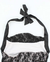 Vintage Y2k 00s Charlotte Russe Lace Halter-Neck Top - S
