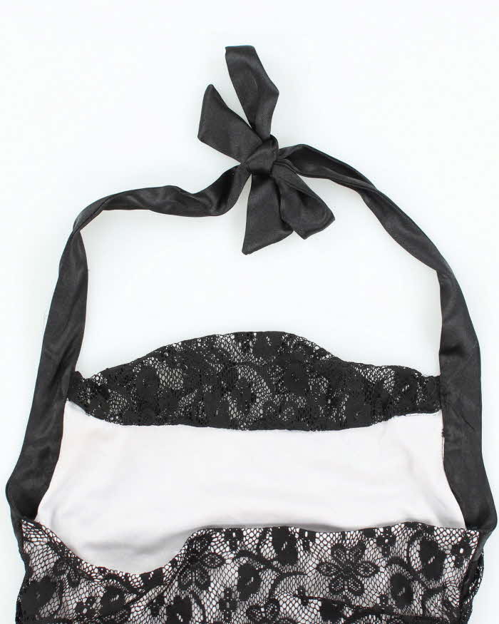 Vintage Y2k 00s Charlotte Russe Lace Halter-Neck Top - S