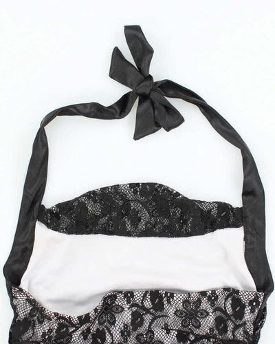 Vintage Y2k 00s Charlotte Russe Lace Halter-Neck Top - S