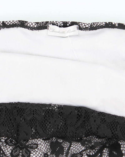 Vintage Y2k 00s Charlotte Russe Lace Halter-Neck Top - S