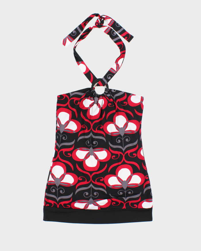 Vintage Y2k 00s Rickis Pattern O Ring Halter-Neck Top - S