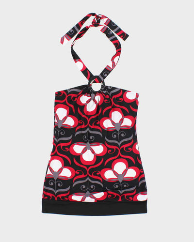 Vintage Y2k 00s Rickis Pattern O Ring Halter-Neck Top - S