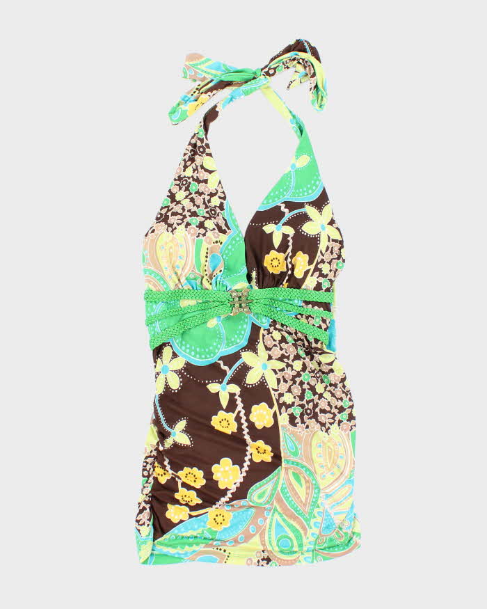 Vintage Y2k 00s Papaya Halter-Neck Top - XS