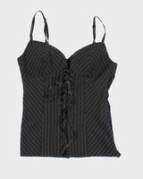 Vintage Y2k 00s Speckless Lace-Up Top - S