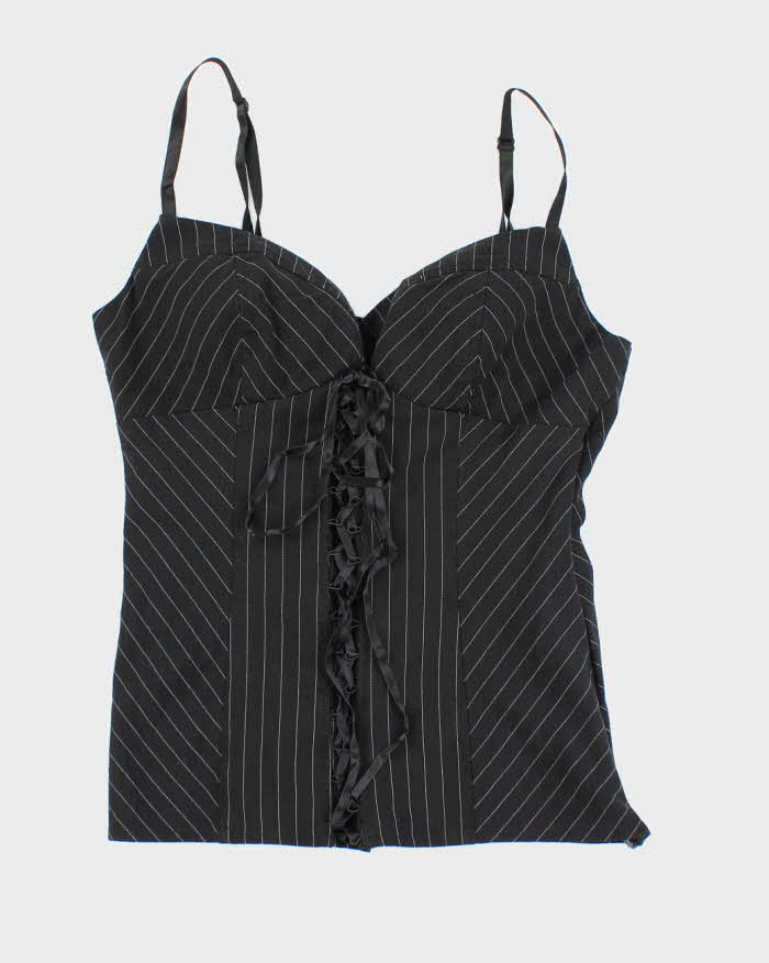 Vintage Y2k 00s Speckless Lace-Up Top - S