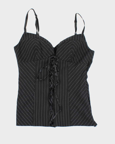 Vintage Y2k 00s Speckless Lace-Up Top - S