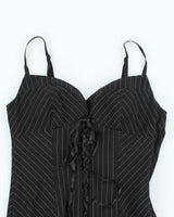 Vintage Y2k 00s Speckless Lace-Up Top - S