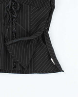Vintage Y2k 00s Speckless Lace-Up Top - S