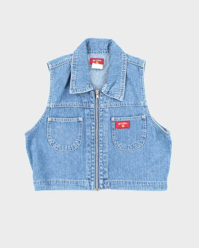 Vintage 90s No Limit Denim Zip-Up Top - M