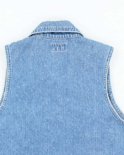 Vintage 90s No Limit Denim Zip-Up Top - M