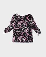 Vintage Y2k 00s Laura Mesh Swirl Pattern Top - S