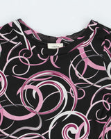 Vintage Y2k 00s Laura Mesh Swirl Pattern Top - S