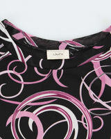 Vintage Y2k 00s Laura Mesh Swirl Pattern Top - S
