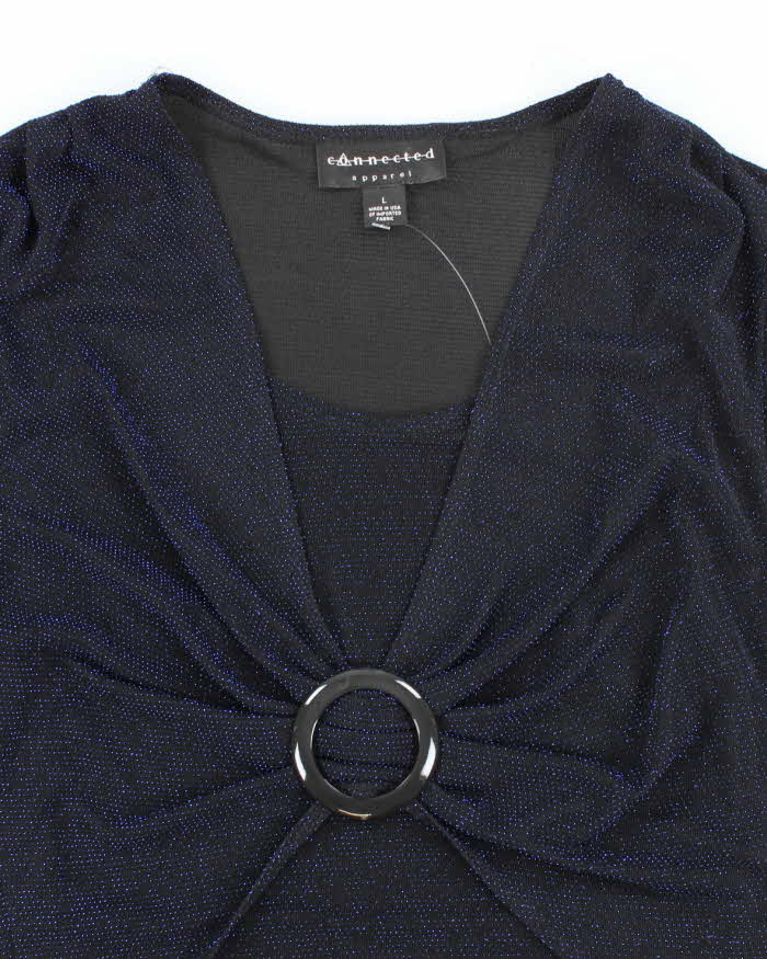 Vintage Y2k 00s Connected Apparel Sparkly Top - L