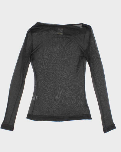 Vintage Y2k 00s M Collection Mesh Cowl Neck Top - M