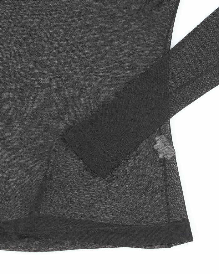 Vintage Y2k 00s M Collection Mesh Cowl Neck Top - M