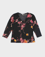 Vintage 90s Peter Nygard Floral Top - M